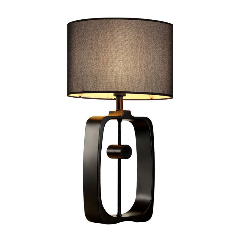 Modern retro decoration luxury vintage black desk lamp Fabric shade read table lamp bedside lamp for home hotel villa Decorative table light - Image 2