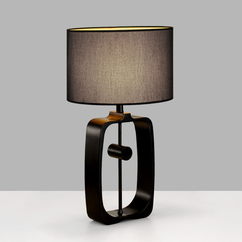 Modern retro decoration luxury vintage black desk lamp Fabric shade read table lamp bedside lamp for home hotel villa Decorative table light - Image 4